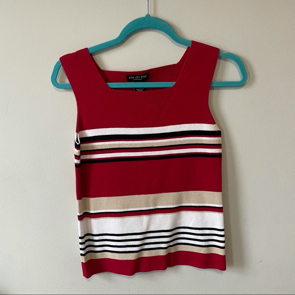 Striped Knit Tank Top